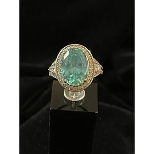 JTV BBJ Aqua CZ Ring Size 5.25‎ STUNNING